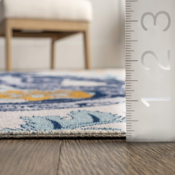 Nuloom Patricia Machine Washable Octopus Area Rug Blue