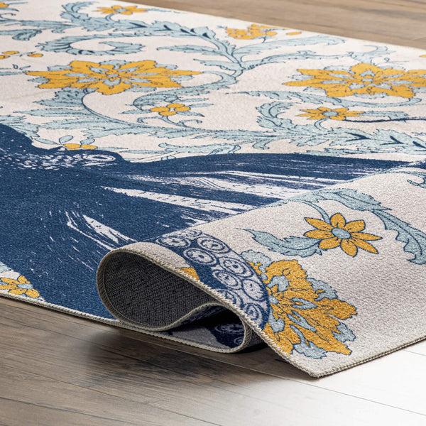 Nuloom Patricia Machine Washable Octopus Area Rug Blue