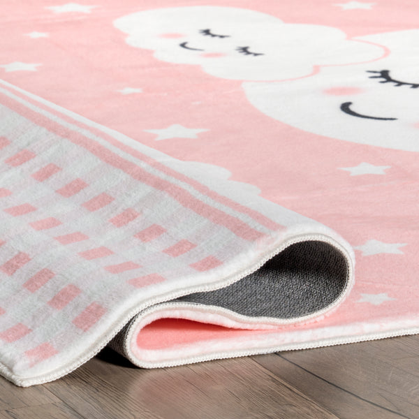 Nuloom Peaceful Night Machine Washable Kids Area Rug Pink