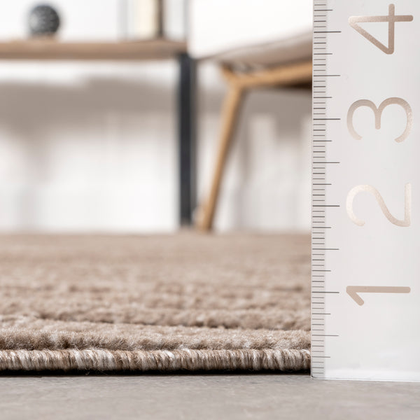 Nuloom Peri Geometric Tetris Indoor/Outdoor Area Rug Beige