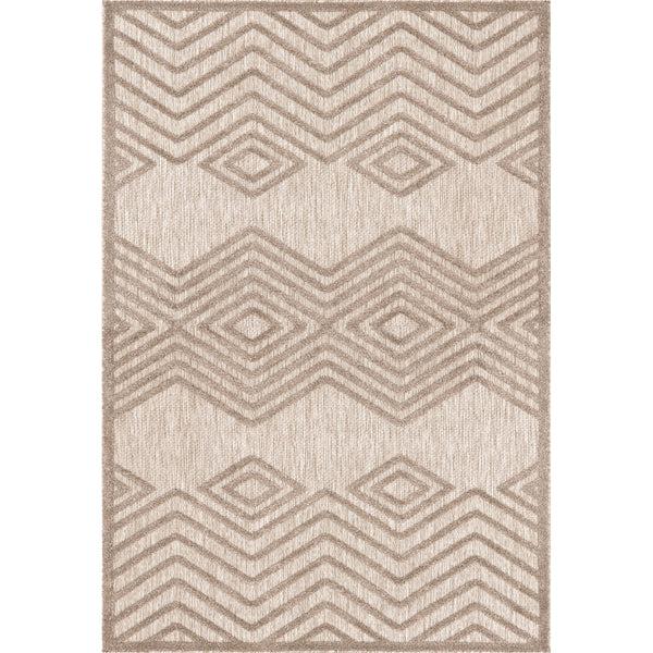 nuloom Peri Geometric Tetris Indoor/Outdoor Area Rug Beige
