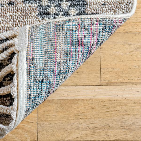 Nuloom Persephone Vintage Lattice Tassel Light Grey