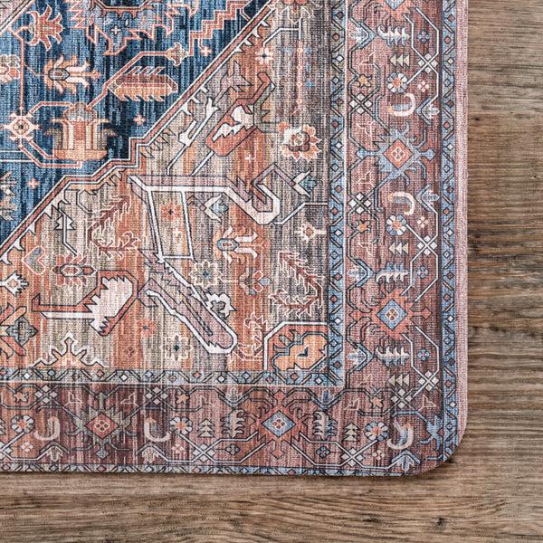 Nuloom Persian Traditional Kitchen Or Laundry Comfort Mat Blue