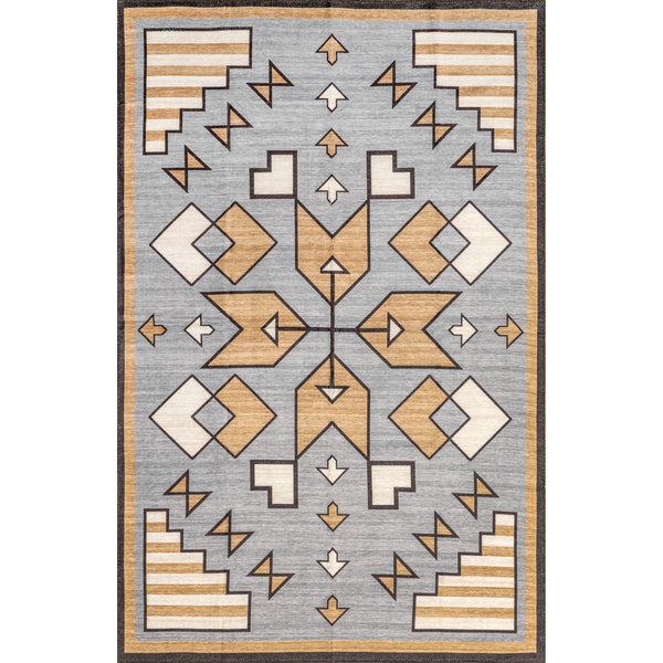 nuloom Petra Boho Arrows Machine Washable Area Rug Gray