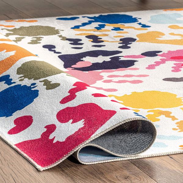 Nuloom Pinkie Machine Washable Handprint Kids Area Rug Multi