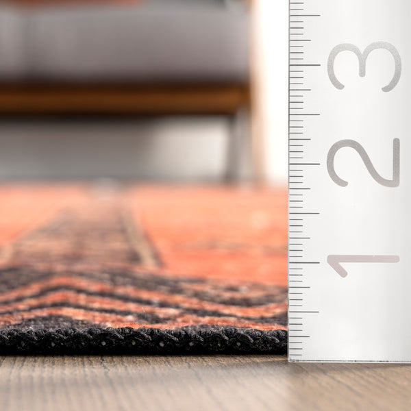 Nuloom Quincy Cotton-Blend Traditional Area Rug Rust