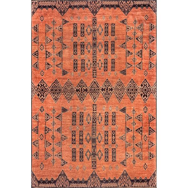 nuloom Quincy Cotton-Blend Traditional Area Rug Rust