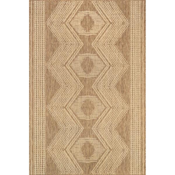 nuloom Ranya Tribal Indoor/Outdoor Area Rug Light Brown