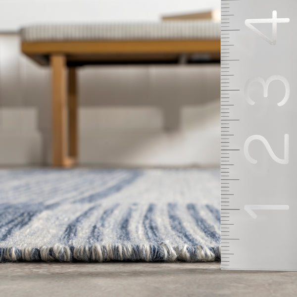 Nuloom Rayla Striped Blocks Indoor/Outdoor Area Rug Blue