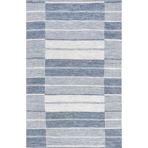 nuloom Rayla Striped Blocks Indoor/Outdoor Area Rug Blue