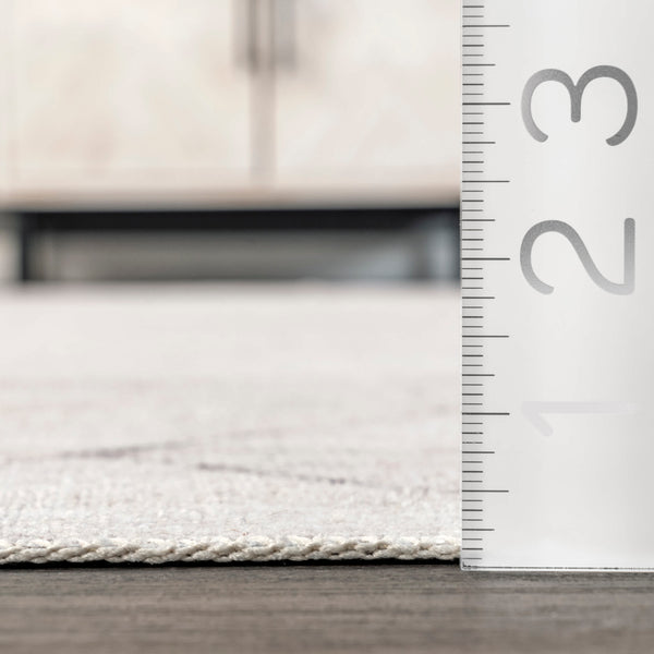 Nuloom Regan Modern Geometric Machine Washable Area Rug Light Gray