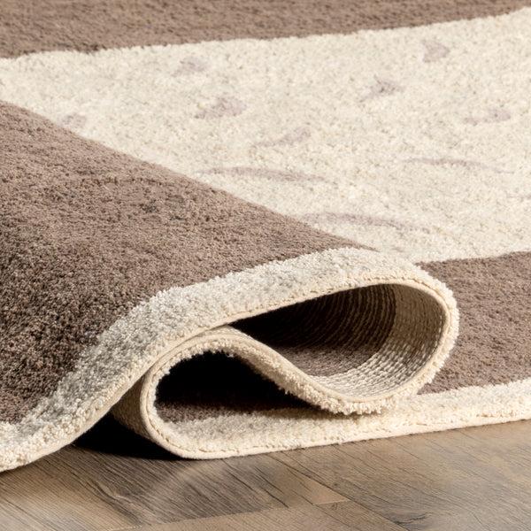 Nuloom Reika Lion Cub Machine Washable Kids Area Rug Brown