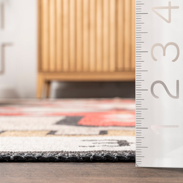 Nuloom Remy Bold Geometric Machine Washable Area Rug Brown