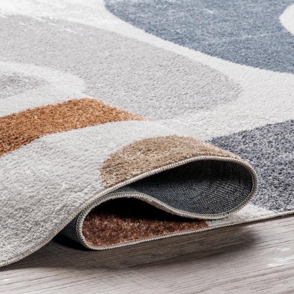 Nuloom Renée Abstract Shapes Machine Washable Area Rug Beige