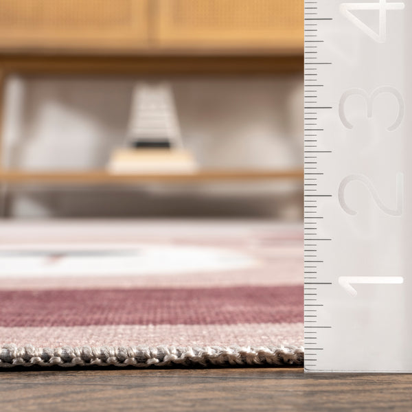 Nuloom Rizzo Puppy Kids Machine Washable Area Rug Light Gray