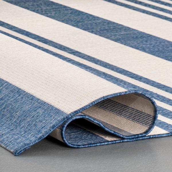 Nuloom Robin Multi Stripe Indoor/Outdoor Area Rug Blue