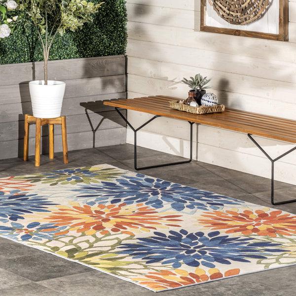 Nuloom Rosana Floral Machine Washable Indoor/Outdoor Area Rug Multi