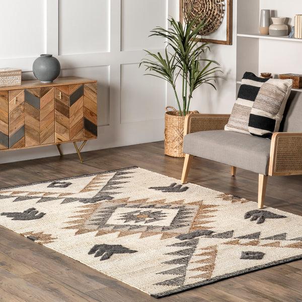 Nuloom Rosanna Southwestern Symbols Jute Area Rug Natural