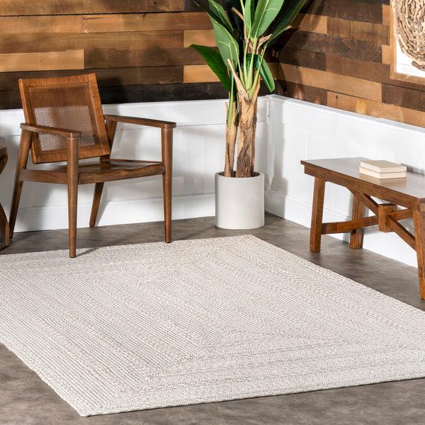 Nuloom Rowan Braided Texture Indoor/Outdoor Area Rug Ivory