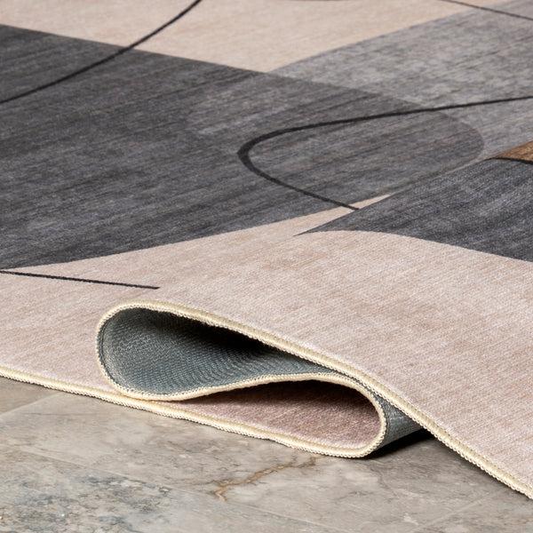 Nuloom Rylee Abstract Machine Washable Indoor/Outdoor Area Rug Gray