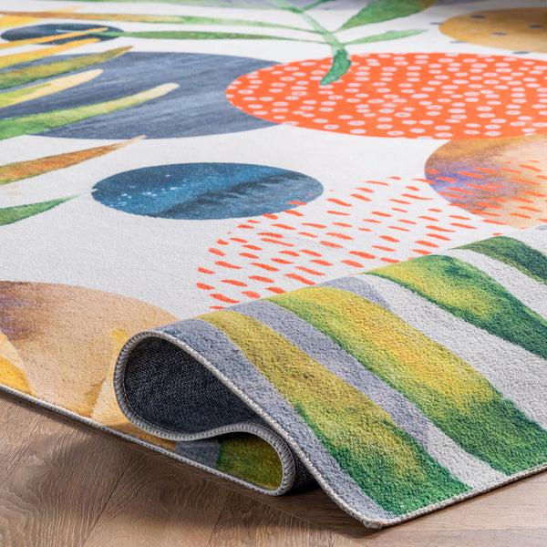 Nuloom Sailor Machine Washable Tropical Area Rug Green