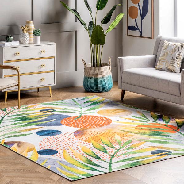Nuloom Sailor Machine Washable Tropical Area Rug Green
