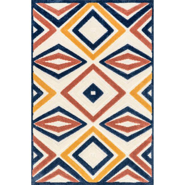 nuloom Salena Transitional Diamond Indoor/Outdoor Area Rug Blue