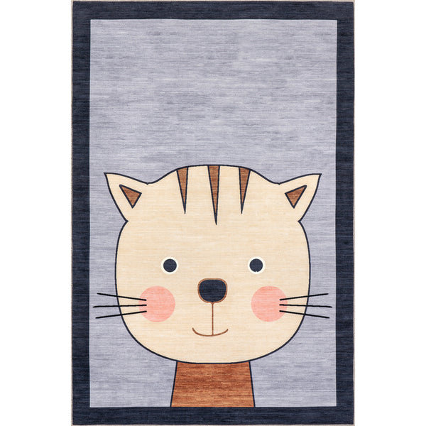 nuloom Samantha Kitten Kids Machine Washable Area Rug Blue