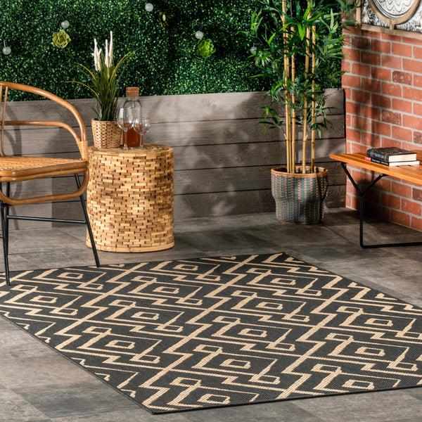 Nuloom Sammi Geometric Trellis Indoor/Outdoor Area Rug Beige