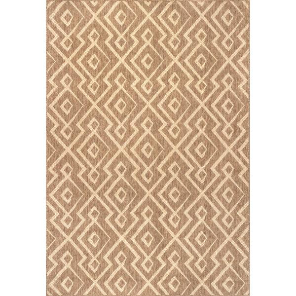Nuloom Sammi Geometric Trellis Indoor/Outdoor Area Rug Beige