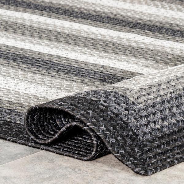 Nuloom Sammy Braided Ombre Indoor/Outdoor Area Rug Charcoal