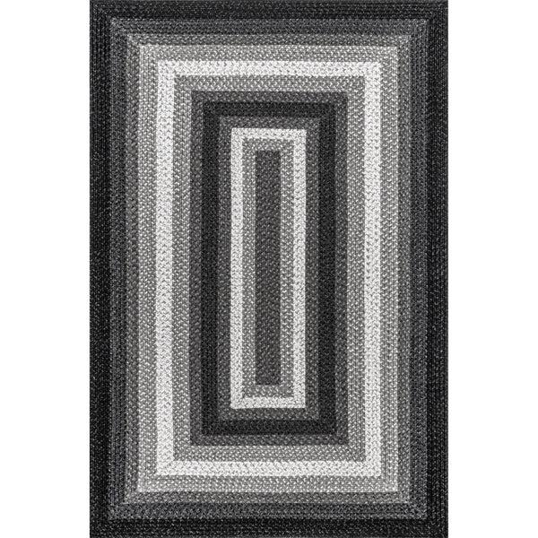 nuloom Sammy Braided Ombre Indoor/Outdoor Area Rug Charcoal