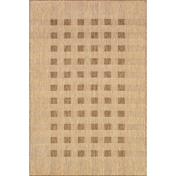 nuloom Sandee Casual Plaid Indoor/Outdoor Area Rug Beige