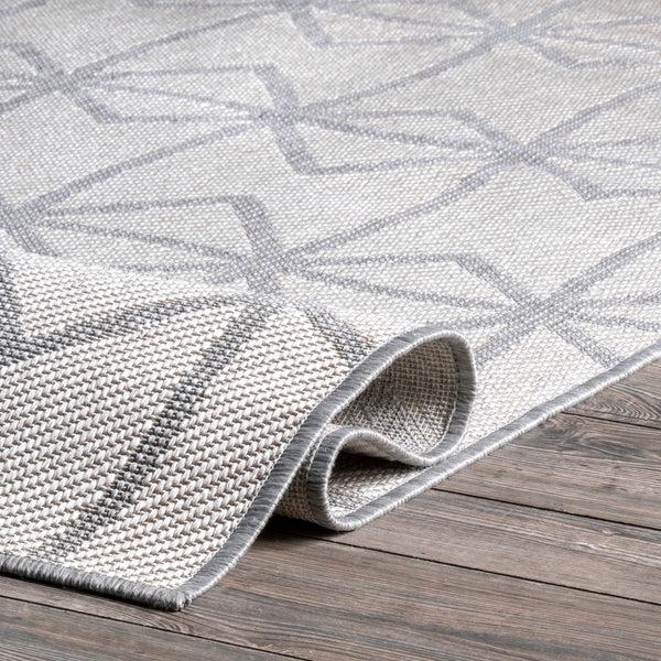 Nuloom Saunders Geometric Indoor/Outdoor Area Rug Light Gray