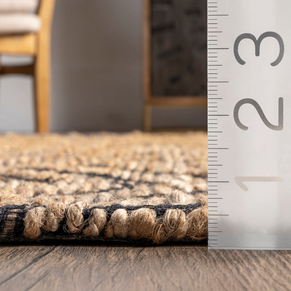 Nuloom Shelby Hand Loomed Jute Chevron Area Rug Natural