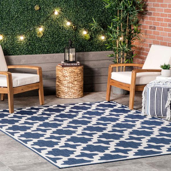 Nuloom Shiloh Geometric Star Indoor/Outdoor Area Rug Navy