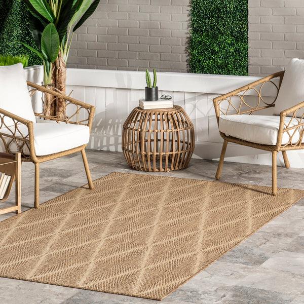 Nuloom Shona Moroccan Lattice Indoor/Outdoor Area Rug Beige