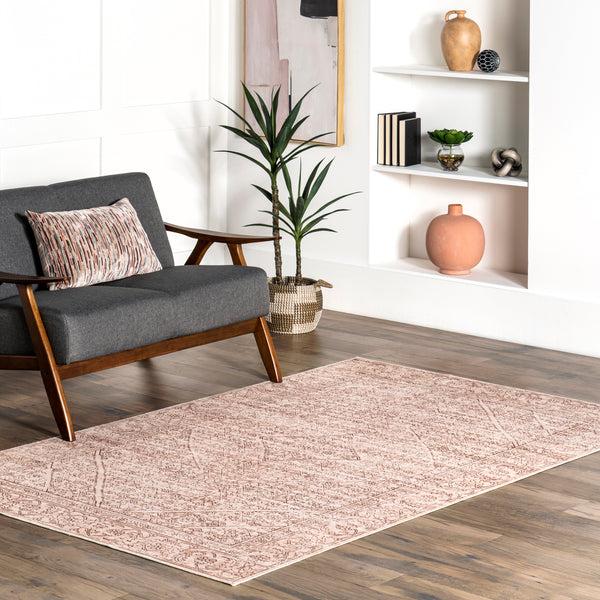 Nuloom Shontal Traditional Machine Washable Area Rug Beige
