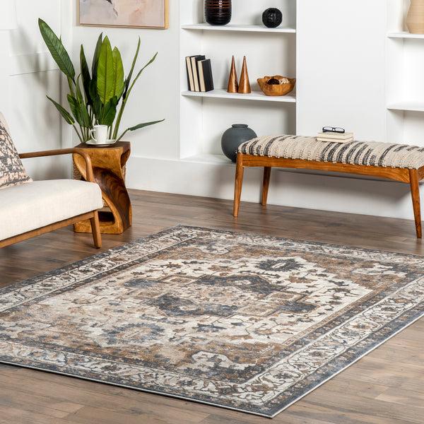 Nuloom Sian Persian Vintage Medallion Area Rug Beige