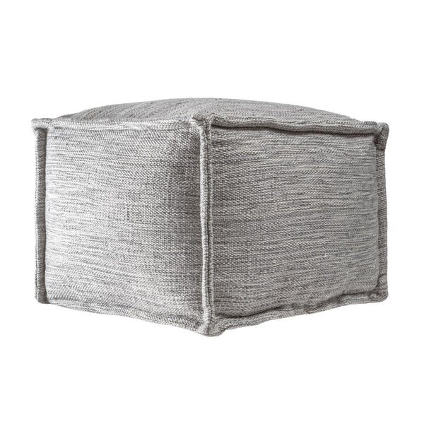 nuloom Sofia Casual Solid Indoor/Outdoor Filled Ottoman Pouf Gray