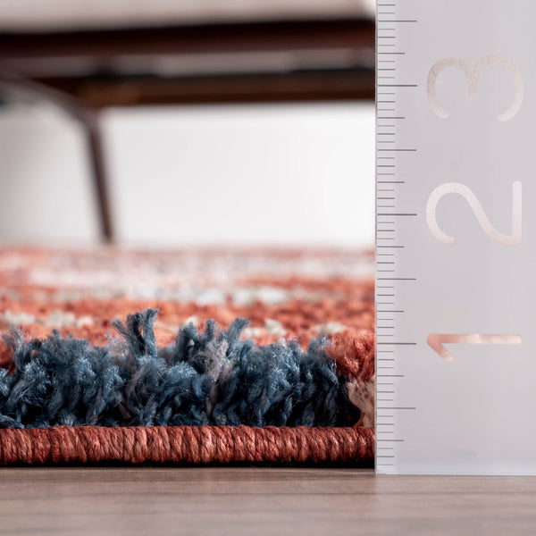 Nuloom Southwestern Rosemarie Moroccan Tassel Shag Area Rug Red