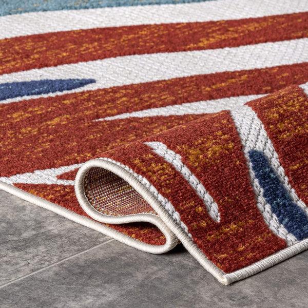 Nuloom Summer Textured Zebra Stripes Indoor/Outdoor Area Rug Beige