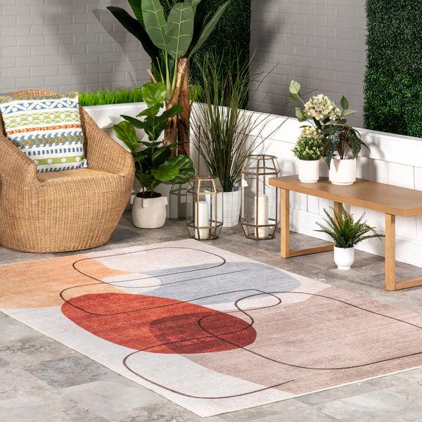 Nuloom Suvi Abstract Indoor/Outdoor Machine Washable Area Rug Multicolor