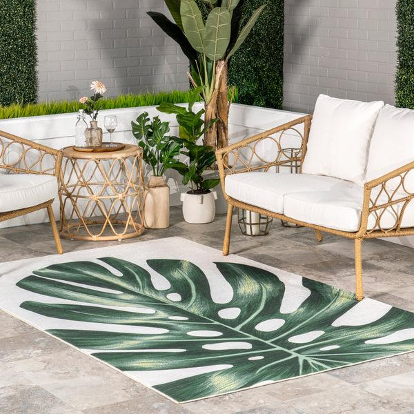 Nuloom Taka Palm Indoor/Outdoor Machine Washable Area Rug Green
