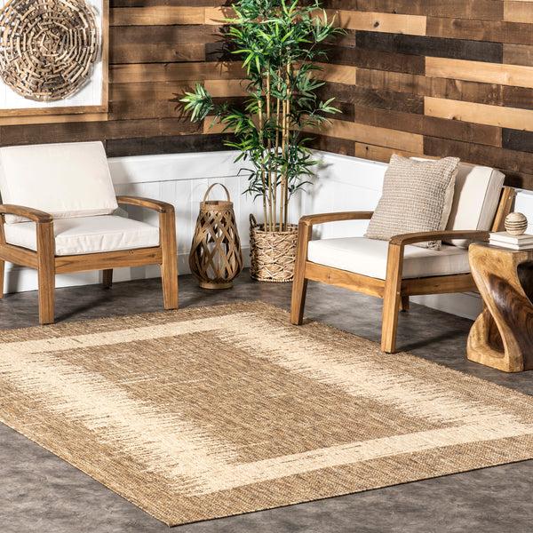 Nuloom Tami Transitional Square Indoor/Outdoor Area Rug Beige