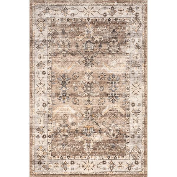 nuloom Tansy Traditional Vintage Machine Washable Area Rug Beige