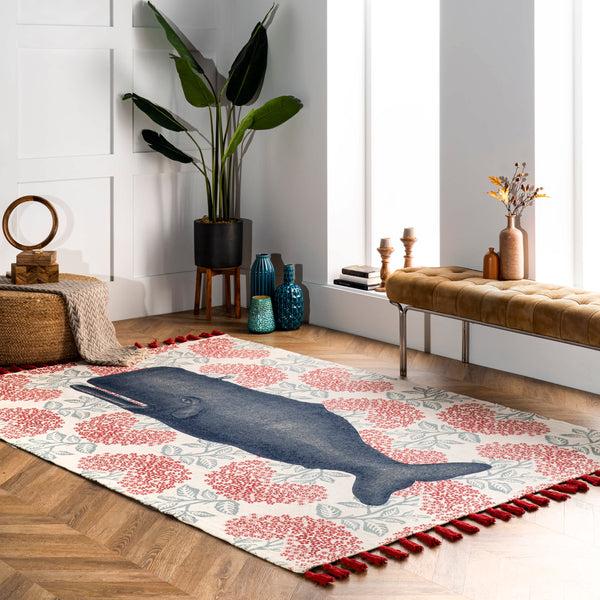 Nuloom Thomas Paul Flatweave Cotton Whale Area Rug Multi