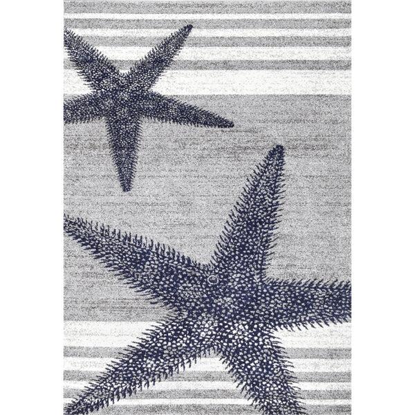 nuloom Thomas Paul Starfish and Striped Area Rug Gray