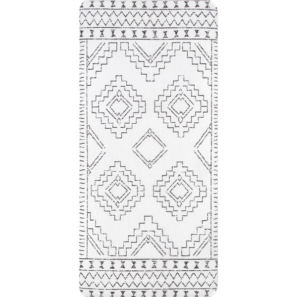nuloom Tribal Moroccan Anti Fatigue Kitchen Or Laundry Room Comfort Mat Light Gray
