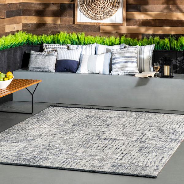 Nuloom Vada Casual Fringe Indoor/Outdoor Area Rug Grey